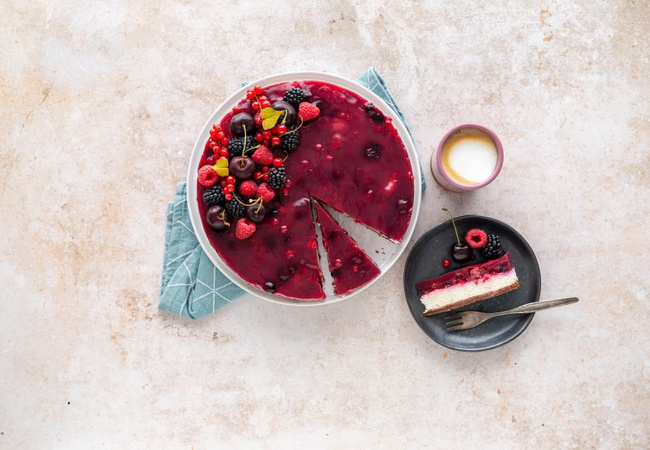 Rote Grütze Torte mit Quark