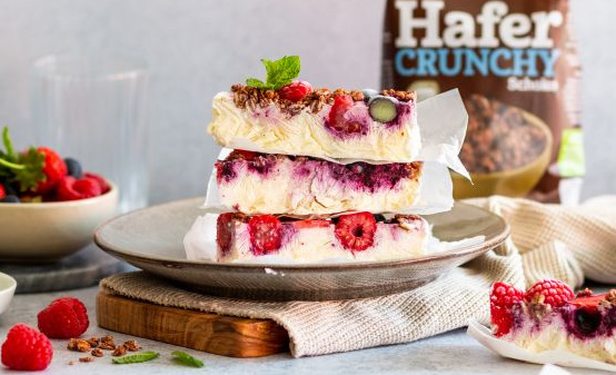 Frozen Joghurt Bars mit Hafer Crunchy