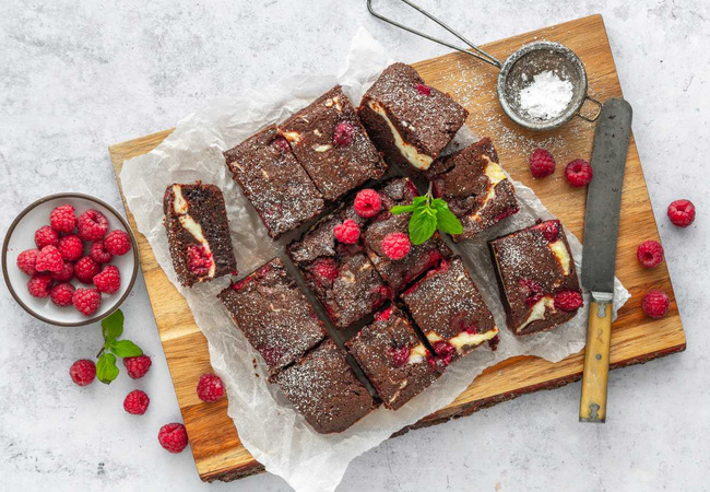 Himbeer-Käsekuchen Brownies